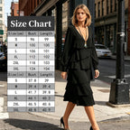 Arenzza elegant V-neck tiered long sleeve dress in soft fabric, featuring a flowing silhouette and layered design.