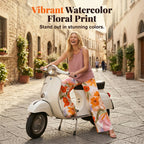 Women's floral print 2-piece summer set by Arenzza, featuring a sleeveless top and matching skirt in vibrant floral design.