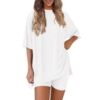 Arenzza women's summer casual two-piece loose set with sleeveless top and wide-leg shorts, perfect for warm weather wear