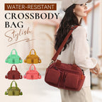 Aarenza stylish water-resistant crossbody bag in black with adjustable strap, made of durable fabric, ideal for daily use.