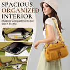A stylish Arenzza water-resistant crossbody bag with a sleek design, featuring a durable exterior and adjustable strap.