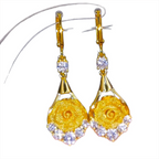Elegant mesh rose earrings by Arenzza featuring delicate floral design and subtle rose motifs for stylish accessories.
