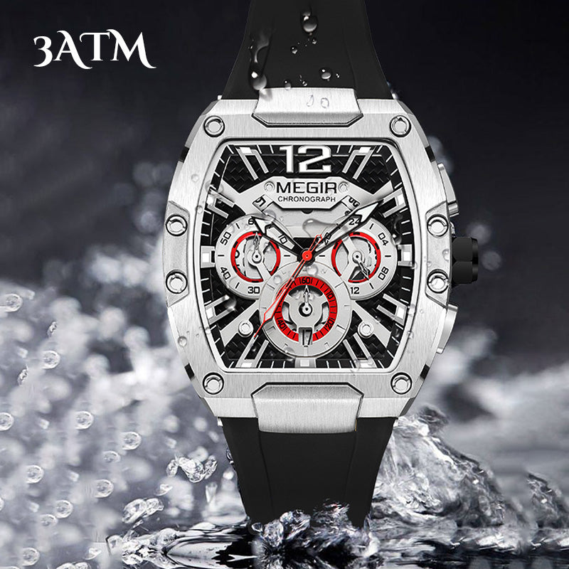 A men's Arenzza quartz watch with a sleek round face and metal strap, showcasing elegant fashion accessory for men.
