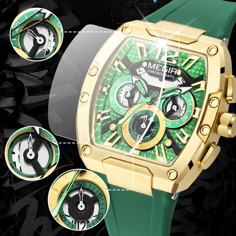 A men's Arenzza quartz watch with a sleek round dial and metal strap, showcasing stylish men's fashion accessories.