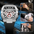 A men's Arenzza quartz watch with a sleek round face, silver-tone band, and minimalist design, suitable for fashion accessories.