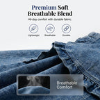 Arenzza open-front denim jacket with ruffle trim, blue wash, breathable fabric, no buttons, stylish and versatile for casual wear.