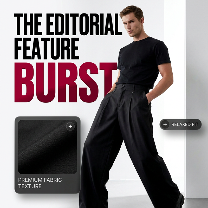 A men's Arenzza classic fit wide-leg suit trousers in breathable fabric, tailored for formal events and professional wear.