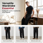 A pair of men's wide-leg suit trousers by Arenzza, tailored fit, breathable fabric, suitable for formal events and work wear.