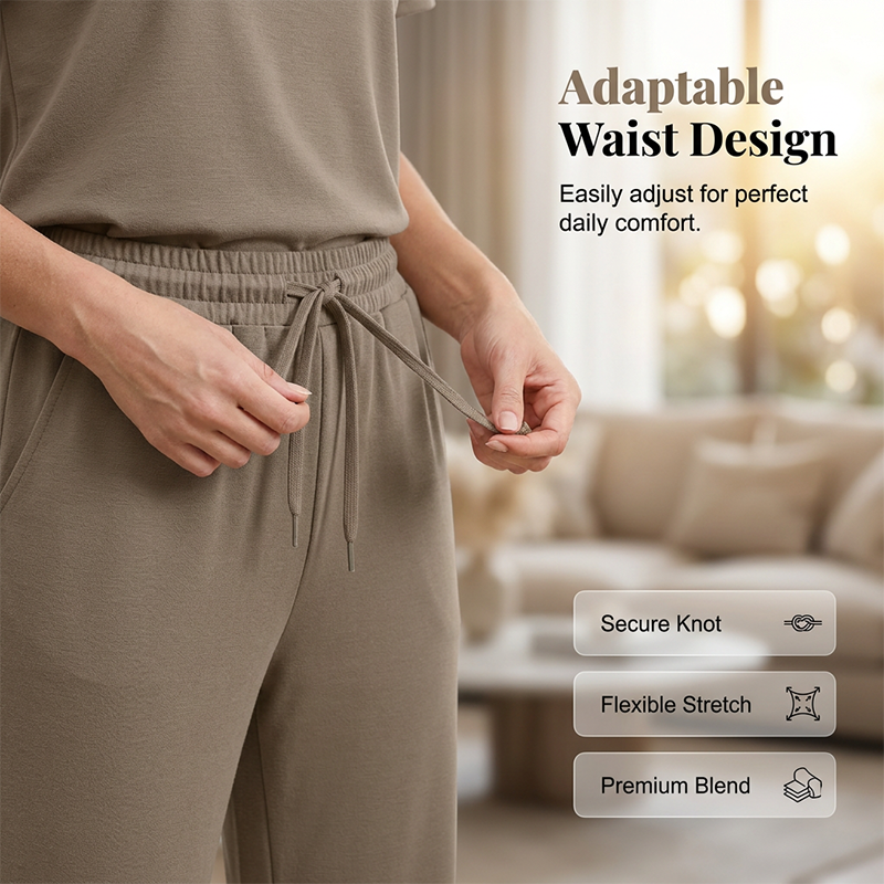 A women's Arenzza 2-piece casual lounge set with a relaxed fit, featuring a matching top and pants in soft, comfortable fabric.