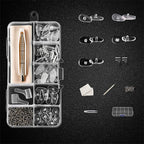 Arenzza eyeglass nose pad repair kit with replacement nose pads, tools, and adhesive for eyewear maintenance.
