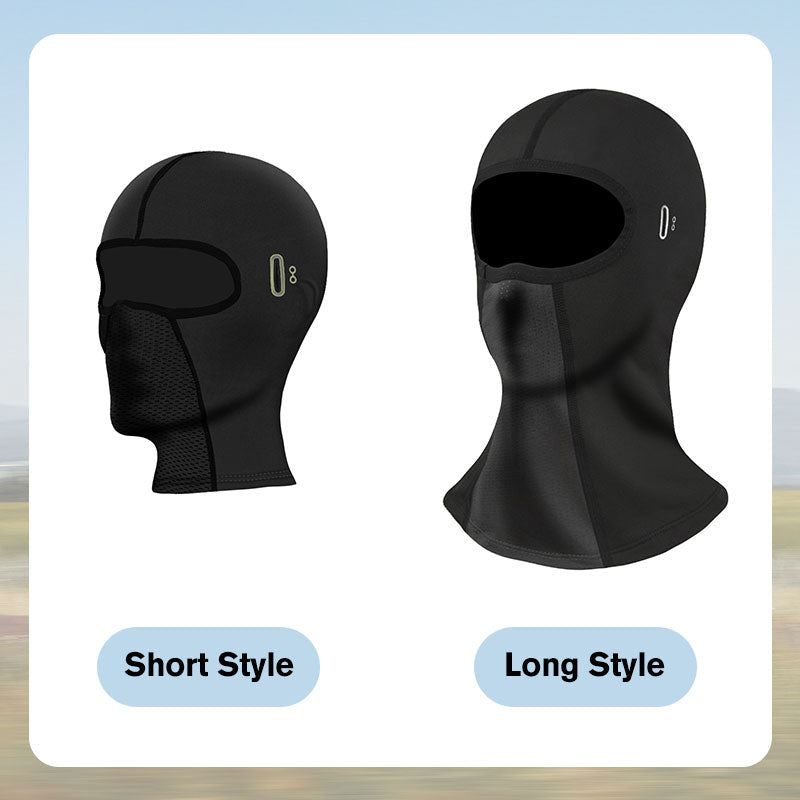Arenzza windproof full face mask with UPF 50+ sun protection, breathable quick-dry fabric, designed for cycling and motorcycling.