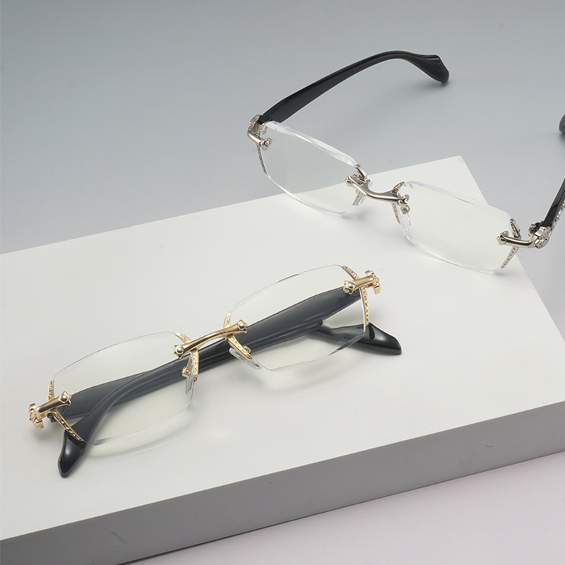 A pair of blue light reading glasses from Arenzza with clear lenses and stylish frames, designed for comfortable indoor use.