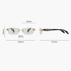 A pair of blue light reading glasses from Arenzza with clear lenses and stylish frames, designed for digital screen use.