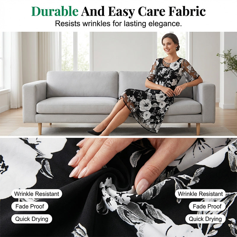 Women's floral print chiffon dress by Arenzza, elegant and flowing with a vibrant floral pattern, perfect for stylish occasions.