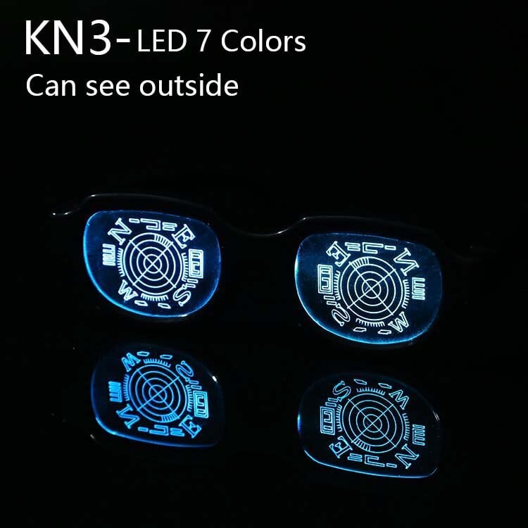 Arenzza LED luminous glasses light-up eyewear with glowing frames, perfect for parties and night events.
