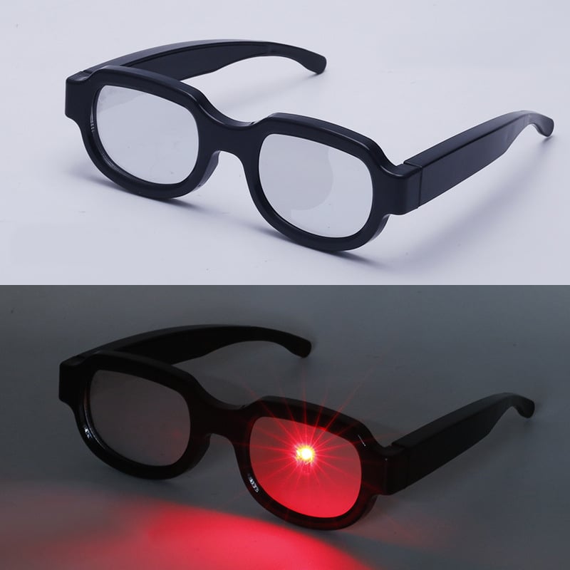 Arenzza LED luminous glasses light-up eyewear with glowing frames, perfect for parties and events, shown in a vibrant close-up image.