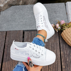 Arenzza women's breathable mesh platform sneakers with white soles and stylish design, perfect for casual and athletic wear.