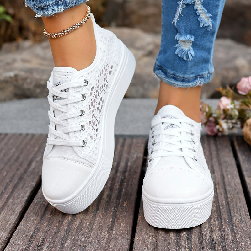 Arenzza women's breathable mesh platform sneakers with chunky soles and sporty design, perfect for casual and athletic wear.