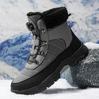 A pair of Arenzza men's cozy boots with soft faux fur lining, featuring a comfortable design and sturdy sole.