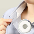 Invisible disposable collar and cuff sweat liners from Arenzza, showing lightweight, clear fabric designed for clothing protection.