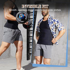 Men's Arenzza slimming abdominal control vest in black, close-up showing smooth fabric and adjustable straps for a slimming fit.