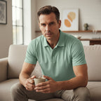A men's quick-dry short-sleeve lapel T-shirt by Arenzza, shown in a casual style with a clean fit and short sleeves.