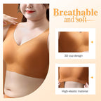 Arenzza breathable soft seamless tank-style bra in light fabric, shown on a model with smooth, comfortable fit.