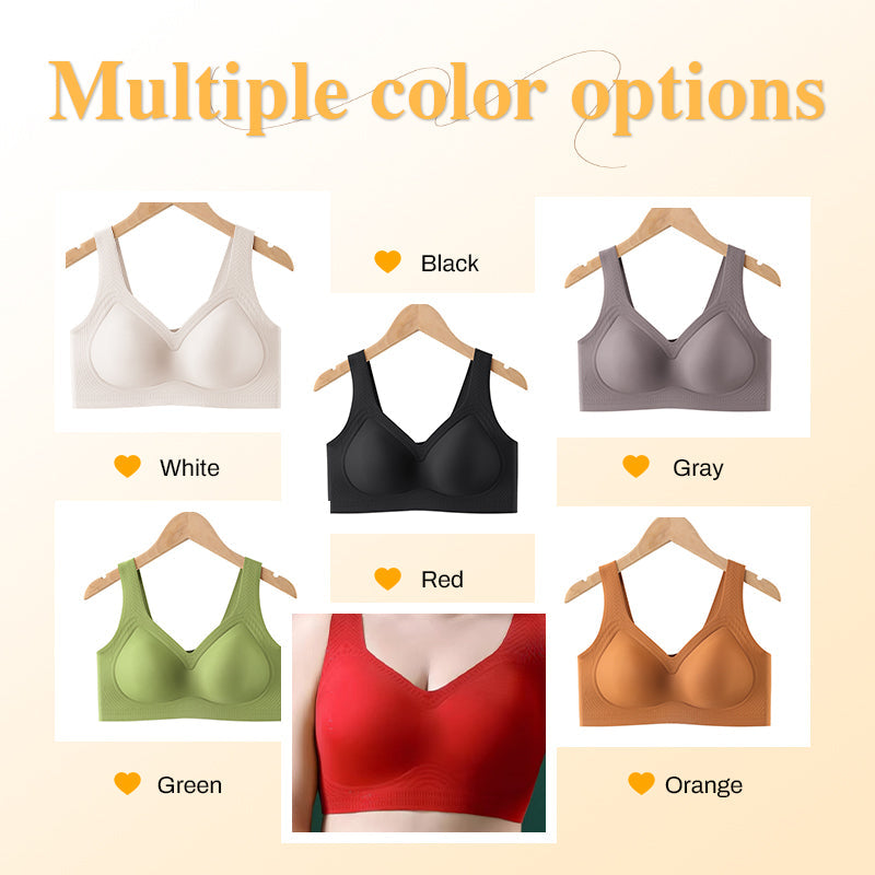 Arenzza breathable soft seamless tank-style bra in light fabric, showing its smooth, comfortable fit and simple design.