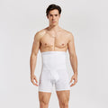 Arenzza men's shapewear shorts in black, designed to provide body contouring and support, displayed on a neutral background.