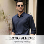 Men's casual long-sleeve shirt by Arenzza, featuring a relaxed fit, button-front, and classic collar, suitable for everyday wear.