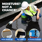 Arenzza waterproof polyurethane coating applied to clothing or accessories, showing a smooth, protective surface in a close-up image.
