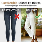 A pair of breathable cropped trousers with pockets from Arenzza, perfect for summer, in a stylish and comfortable design.
