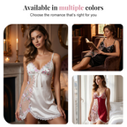 Arenzza lace lingerie camisole nightgown with bow, featuring delicate lace details and a feminine, elegant design.