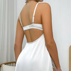 Arenzza lace lingerie camisole nightgown with bow, soft fabric, and delicate design, perfect for intimate wear or special nights.