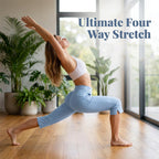 A pair of black Arenzza elegant tummy control yoga pants with high waist and seamless design, perfect for activewear and comfort.