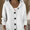 Women’s solid color long sleeve cardigan by Arenzza, featuring a comfortable fit and stylish design, shown in a retail product image.