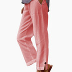 A pair of Arenzza women's straight leg ankle pants in a slimming fit, featuring a comfortable, versatile design for everyday wear.