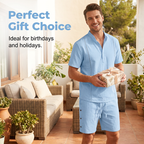Men's breathable casual two-piece set by Arenzza, featuring lightweight fabric and comfortable fit for everyday wear.