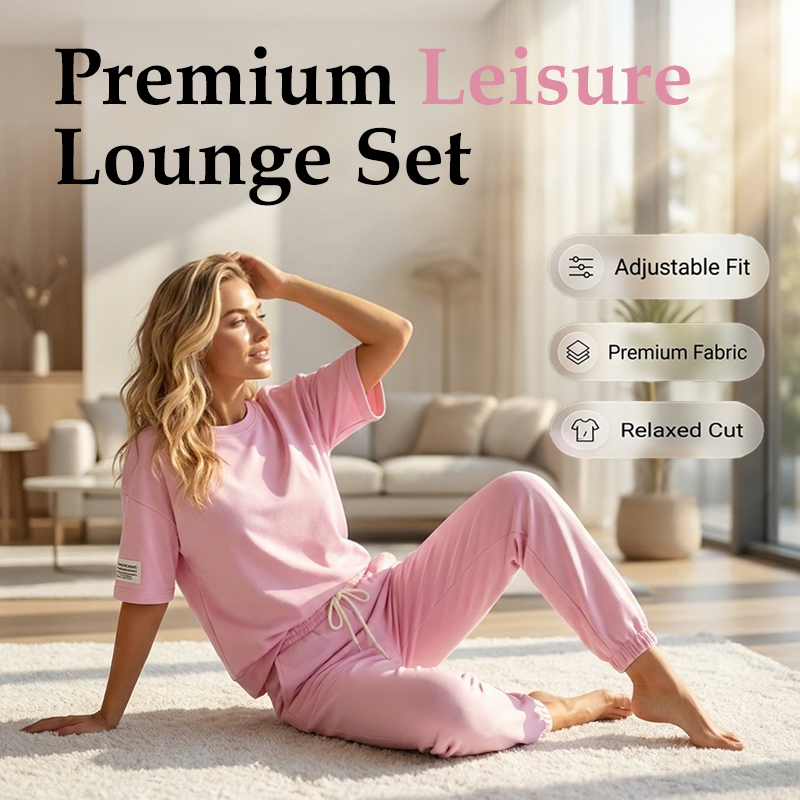 Arenzza women's casual short sleeve top and pants set in soft fabric, displayed on a hanger with a neutral background.