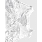 Aarenza women’s floral lace sleeveless shirt featuring a chic, elegant design with intricate lace details and a sleeveless cut.