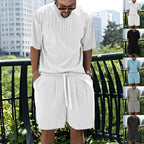 A men's casual cool two-piece set by Arenzza featuring a stylish top and matching pants, perfect for everyday wear.