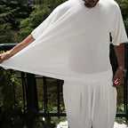 A men's casual two-piece set from Arenzza, featuring a comfortable shirt and matching pants in a relaxed style.