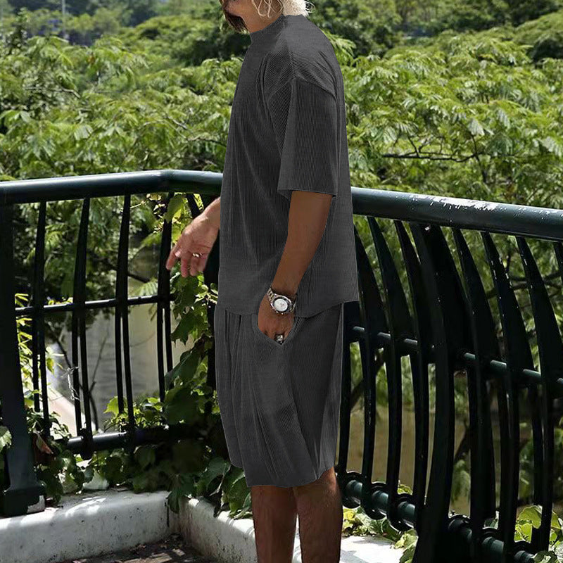 A men's casual two-piece set by Arenzza featuring a comfortable shirt and matching pants, perfect for everyday wear.