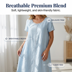 Women's loose fit short sleeve dress by Arenzza, casual and comfortable clothing with a relaxed silhouette and simple design.