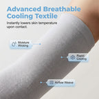 Unisex Arenzza UV protection cooling arm sleeves in black, made of lightweight, breathable fabric for sun protection and comfort.