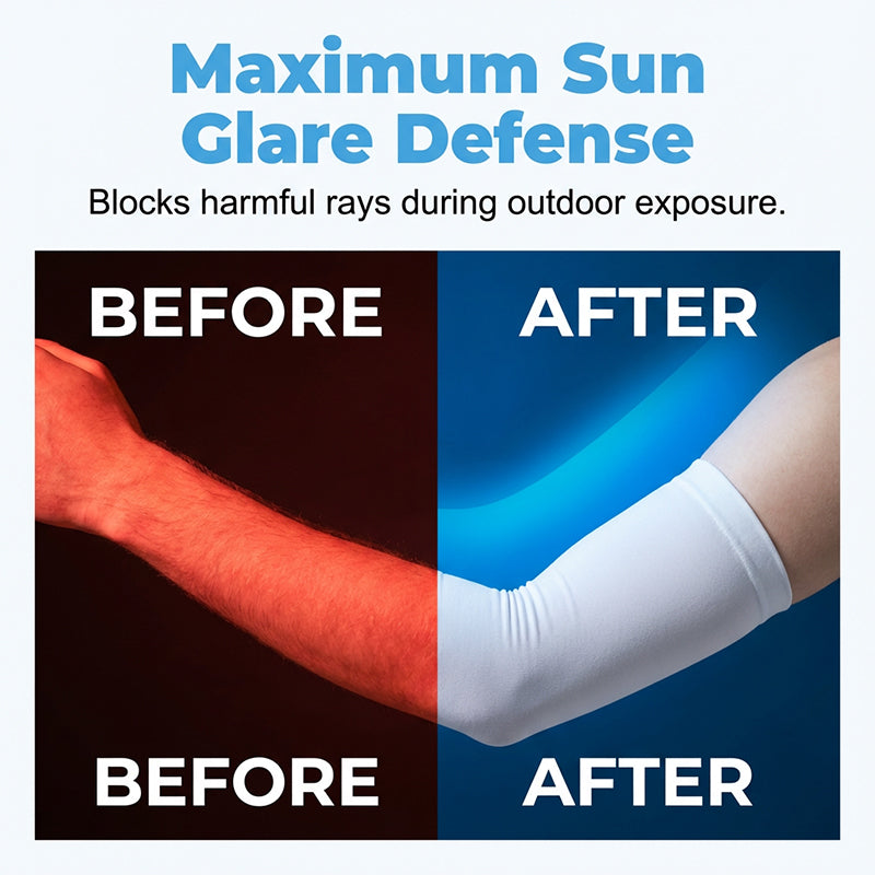 Unisex UV protection cooling arm sleeves in black by Arenzza, designed for sun protection and cooling comfort.
