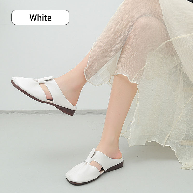 Women's soft sole knot mules by Arenzza, stylish slip-on footwear with a knotted design and comfortable soft sole.