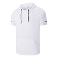 A men's casual quick-dry T-shirt hoodie by Arenzza, featuring a comfortable fit and lightweight fabric suitable for active wear.