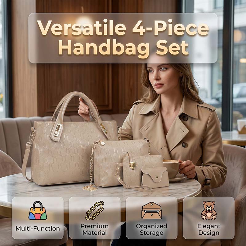 Aarenza women's 4-piece handbag set with versatile handbags in various colors and styles, perfect for fashion accessories.
