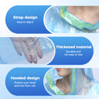 A yellow disposable rain poncho for kids and adults by Arenzza, lightweight and waterproof, shown spread out on a flat surface.